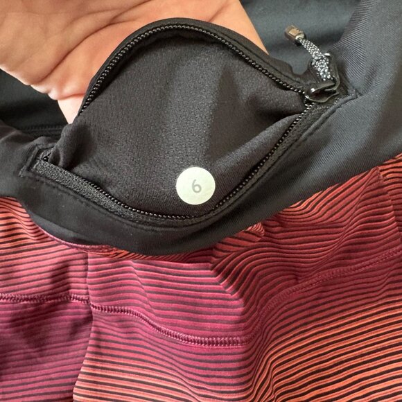 Lululemon Athletic Pace Rival Skirt II Tall Simply Radiant Pink Black Size 6 - Picture 7 of 7